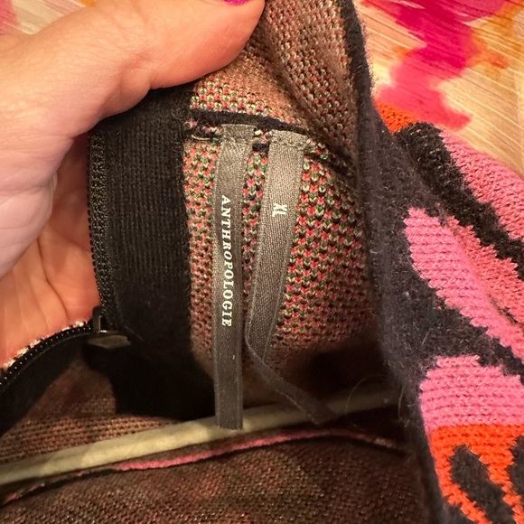 Anthropologie Pink and Black Knit Dress - Picture 2 of 3